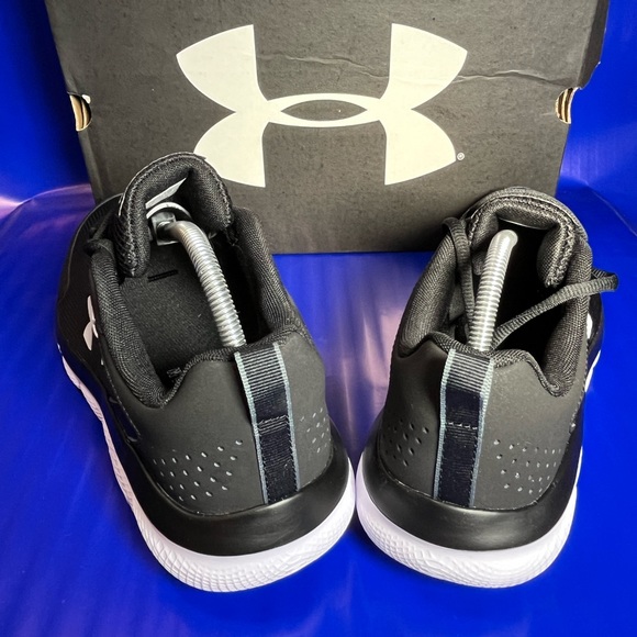 NEW Under Armour Charged Assert 9 Mens Black/White Size 10.5 Wide Fast Shipping - Picture 4 of 5